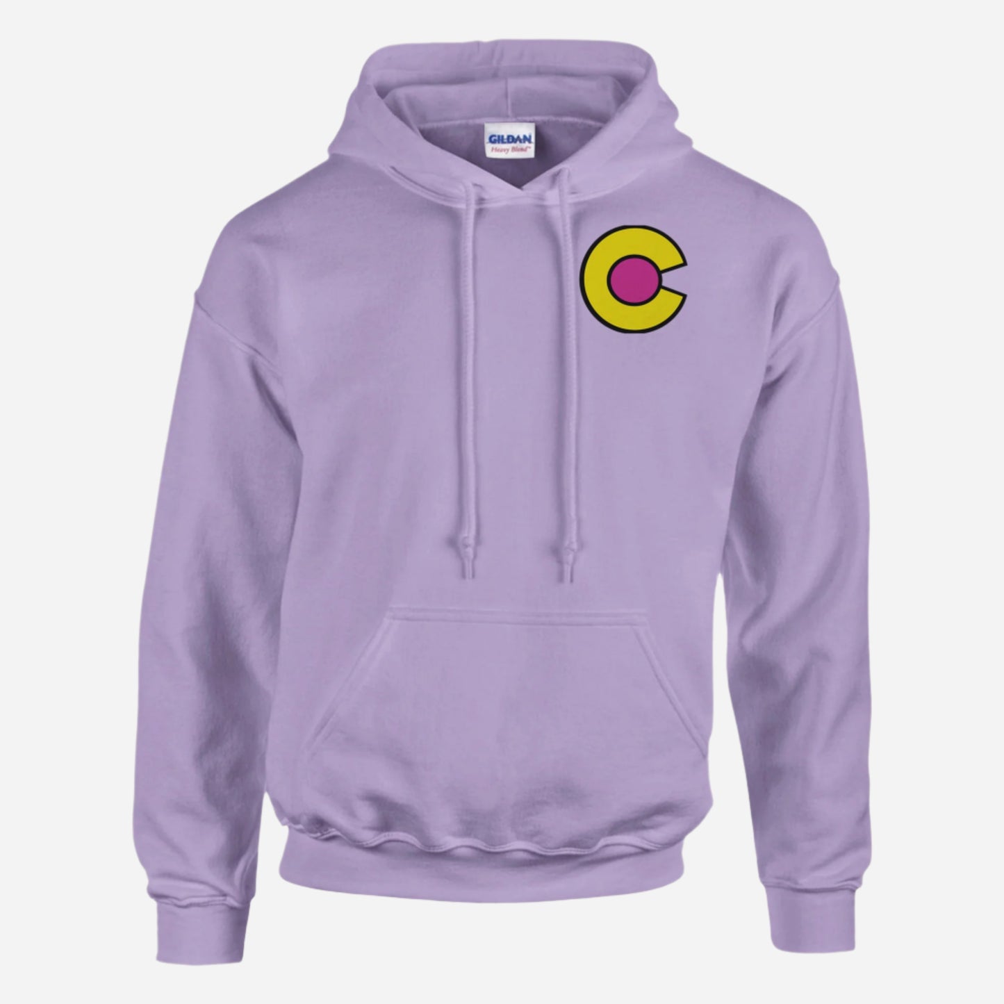 Front view of the Ice Queen Hoodie featuring the front logo