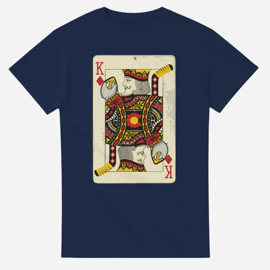 The King of Saves T-shirt, it's like shooting at a brick wall with this classy shot stopper on a playing card design