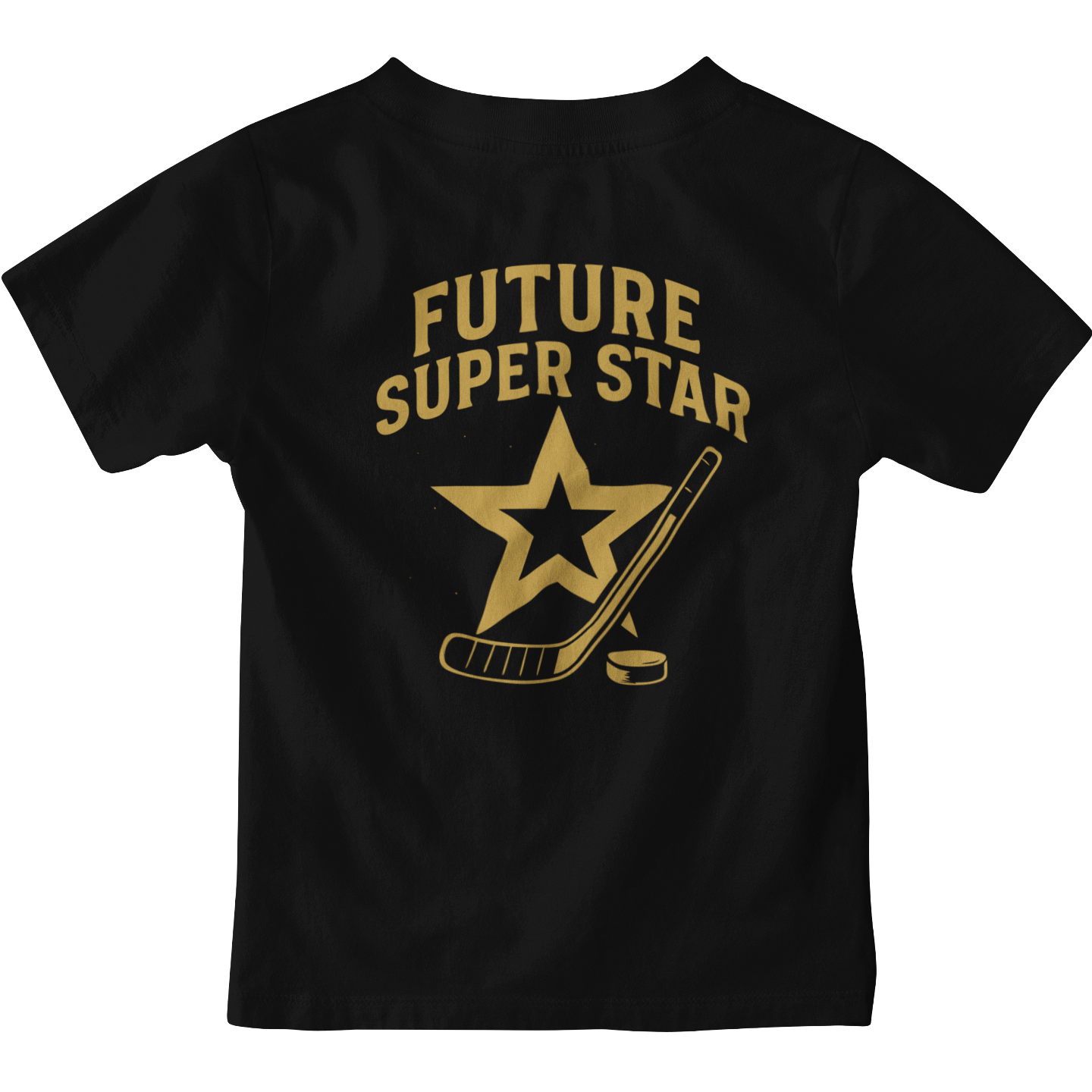 Future Super Star Shirt with Gold Star and hockey stick