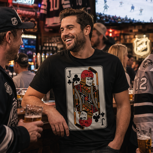 N-4sir Jack Hockey themed t-shirt. Great for goons, enforcers and people who enjoy beer and hockey