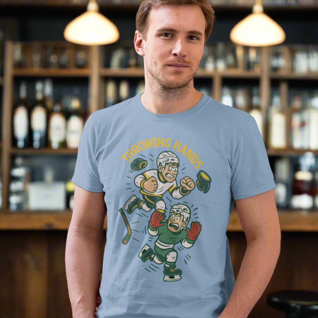 Throw Hands t-shirt Carolina Blue