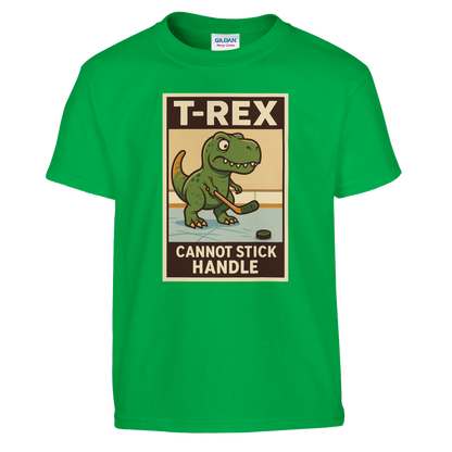 T-Rex Hockey Shirt for Kids Green