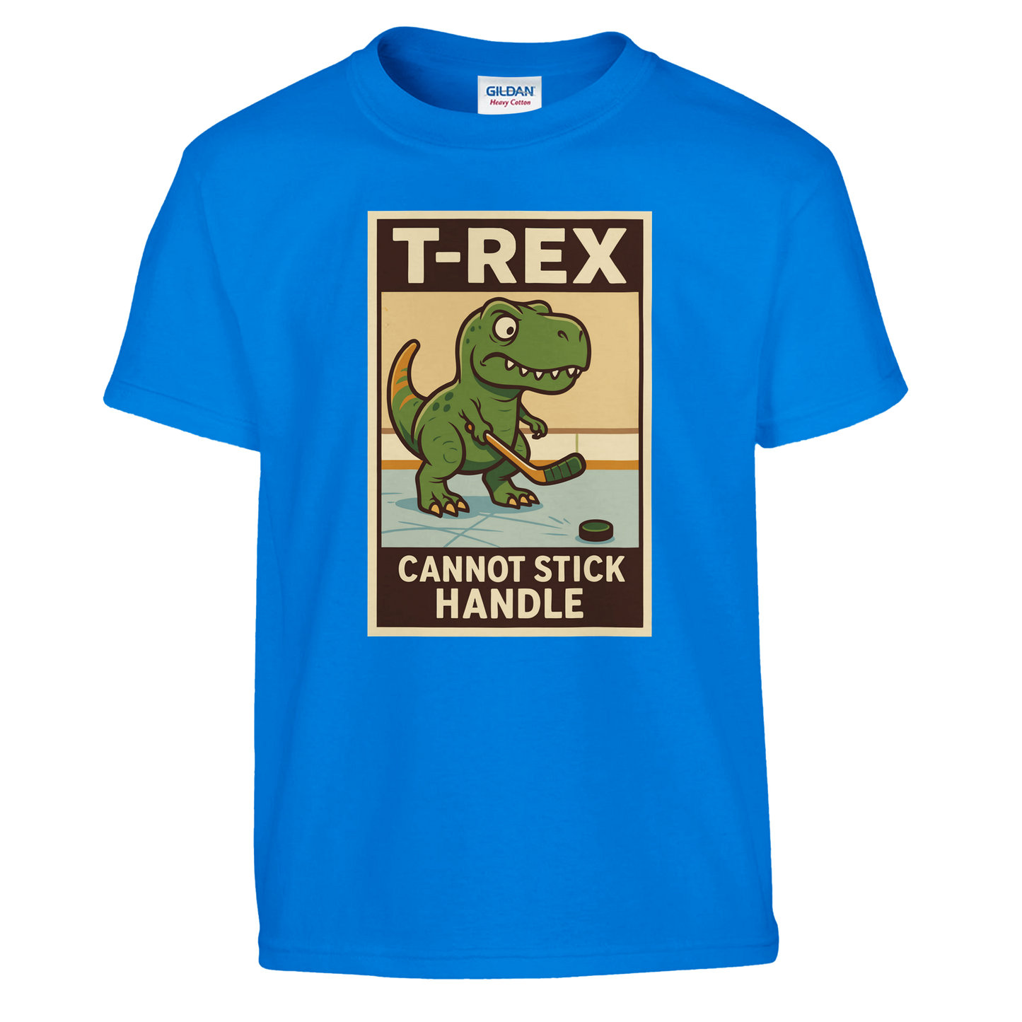 T-Rex hockey shirt for kids Royal Blue