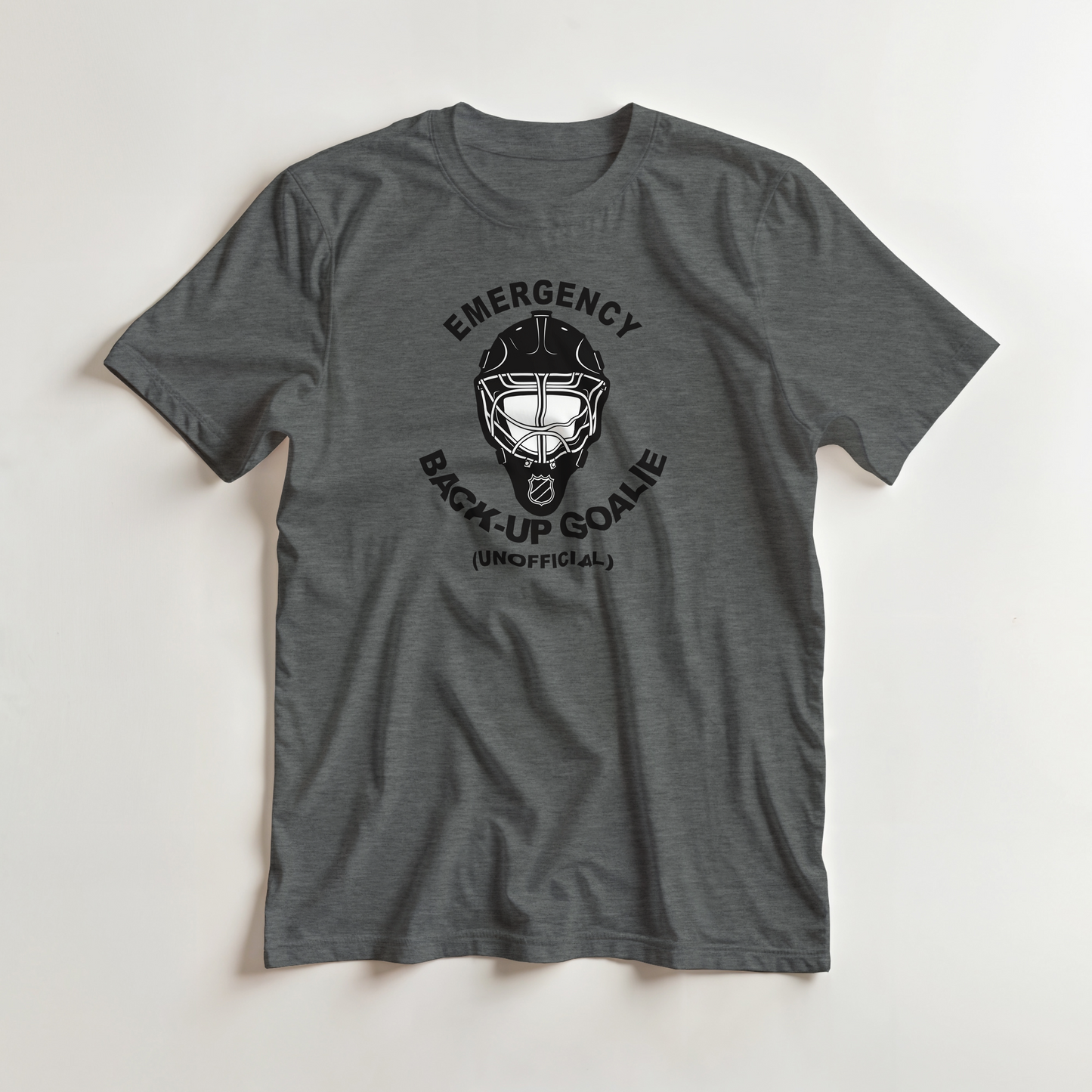 Emergency Back-Up Goalie T-Shirt – Unofficial Humorous Design