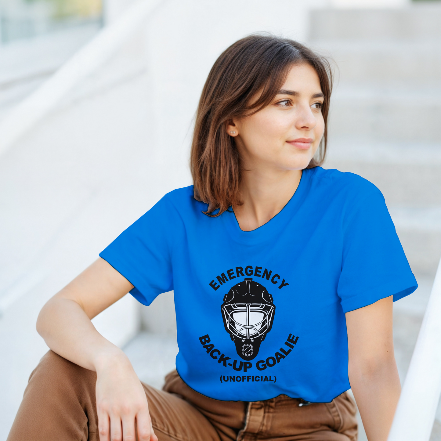 Emergency Back-Up Goalie T-Shirt – Unofficial Humorous Design