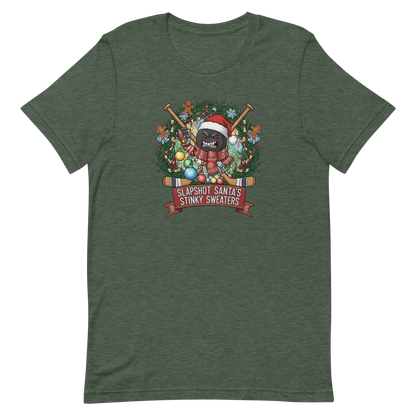 Holiday Hockey Shirt - Slapshot Santa's Stinky Sweaters